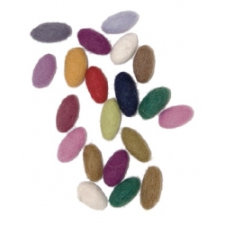 OLIVE DI FELTRO MISURE ASSORTITE MM.25-30-35  COLORI ASSORTITI